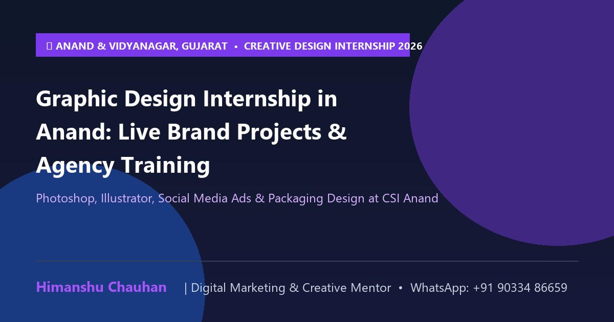 Graphic Design Internship in Anand